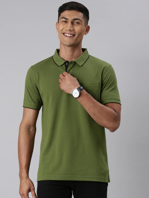 Classic Polo Solid Men Polo Neck Light Green T-Shirt