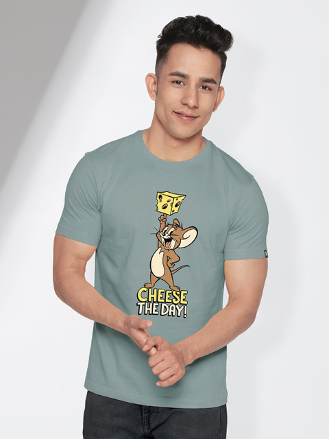 The Souled Store Printed Men Round Neck Grey T-Shirt Buy The