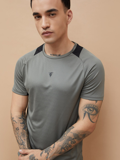 Fame Forever by Lifestyle Solid Men Crew Neck Grey T-Shirt Buy - Main Image