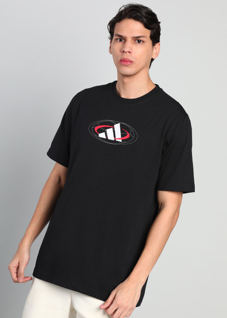 Round Neck Adidas T Shirt Online Brand Print Regular Fit Round