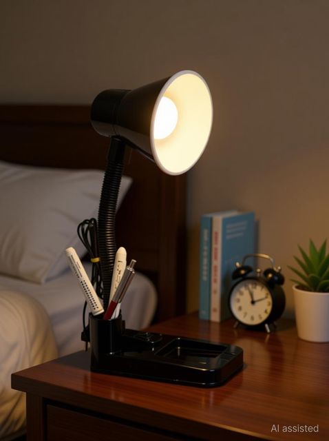 Esscage Black Table Lamp for Kids and Students (30 cm) - Image 6
