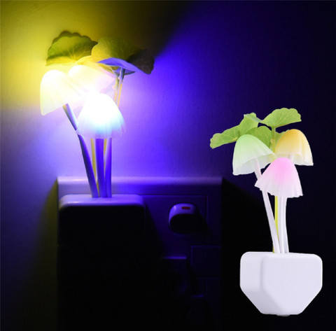 Style Eva Stylish Romantic Flower Mushroom LED Night Light Sensor