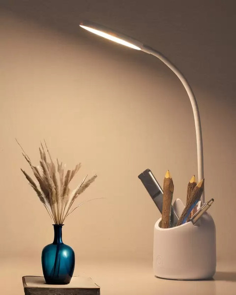 OneWish Colour Mode Rechargeable, LED Table Lamp with Pen Holden for Home  Study Lamp