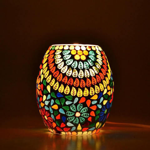 Decent Glass New Shape Glass Mosaic Table Lamp Home Decor Lamps