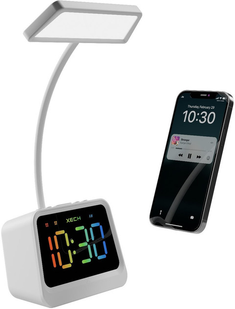 xech Alarm Clock Lamp and Pen Stand mini Speaker Rechargeable Desk