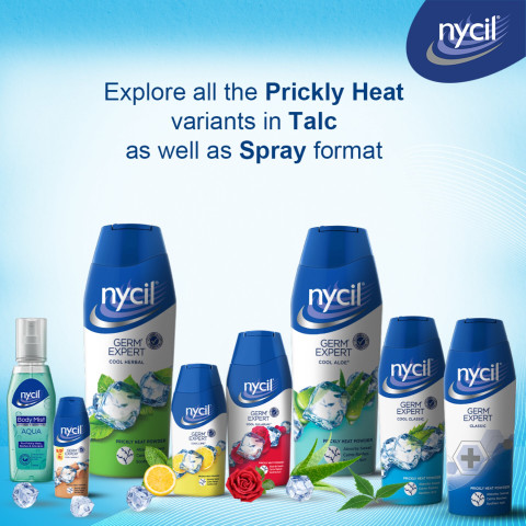 NYCIL Germ Expert Cool Classic Prickly Heat and Cooling Powder