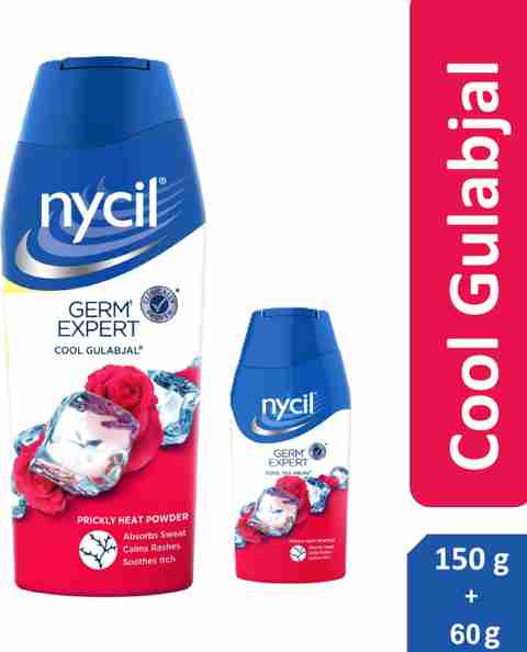 NYCIL Germ Expert Prickly Heat Powder Cool Gulabjal (Get Cool
