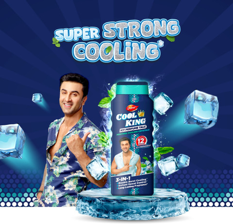 Dabur Cool King Icy Perfume Talc Instant Sweat Control Upto 12hrs of  Icy Freshness