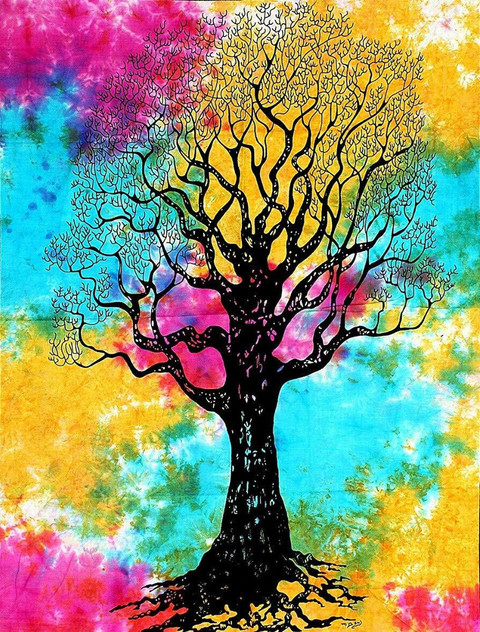 DORAYA Tapestry Dry Tree Of Life Good Luck Small Multicolor Tapestry 30x40  Tapestry