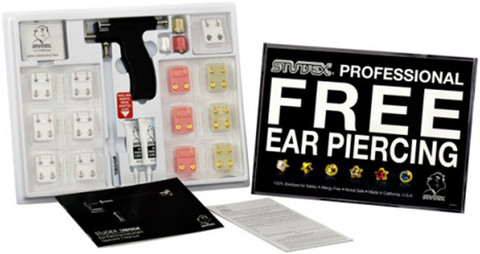 STUDEX Universal Ear Piercing Instrument Kit With 13 Pairs Ear Studs  Permanent Tattoo Kit