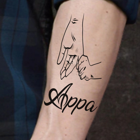 komstec New Child With Appa Hand Temporary Tattoo For Men and Woman - Price  in India, Buy komstec New Child With Appa Hand Temporary Tattoo For Men and  Woman Online In India,