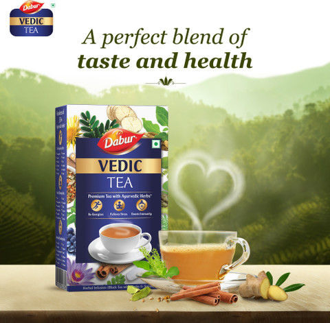 Dabur Vedic Premium Ayurvedic Herbs Black Tea Box