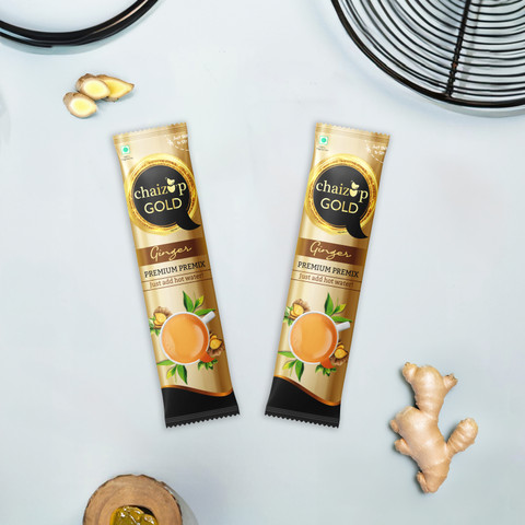 chaizup Gold 1 Min Instant Ginger Premix Tea - 30 Sachets Ginger