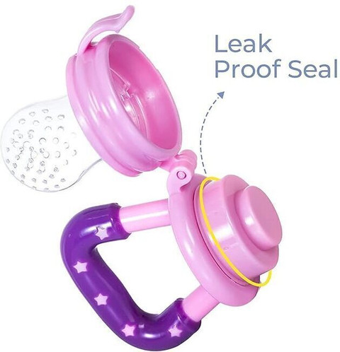 GYMSY Fruit and Juice Feeder with Cover for 3-12 Months BPA Free Silicone  Food Teether and Feeder