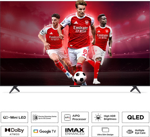 169枚 TCL 65Q6CS 164 cm (65 inch) Ultra HD (4K) Mini LED Smart Google TV