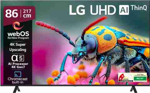 LG AI TV UT8050 217 cm (86 inch) Ultra HD (4K) LED Smart WebOS TV with ...