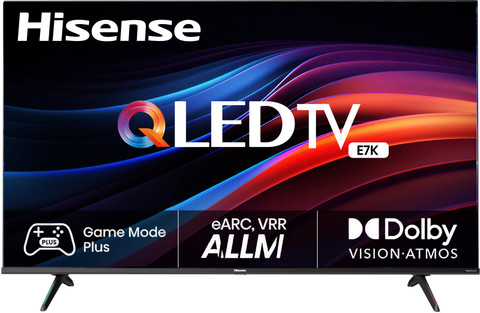 Hisense E7K 139 cm (55 inch) QLED Ultra HD (4K) Smart VIDAA TV with Dolby  Vision and Atmos