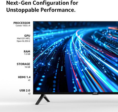 Acer V PRO Series 80.01 cm (32 inch) QLED HD Ready Smart Google TV