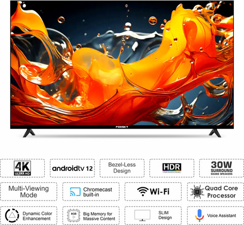 Foxsky 165 cm (65 inch) Ultra HD (4K) LED Smart Android TV Online