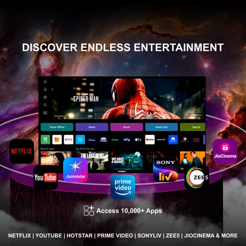 Foxsky 139 cm (55 inch) QLED Ultra HD (4K) Smart Google TV with