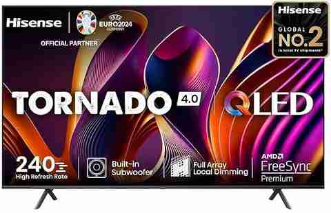 テレビ Like New Hisense TV Hisense 215 cm (85 inch) QLED Ultra HD (4K) Smart Google TV with