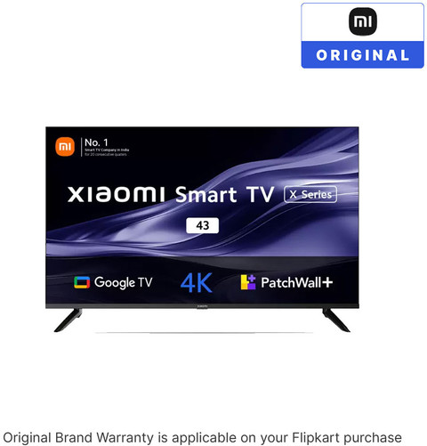 XIAOMI by Mi X Series 108 cm (43 inch) Ultra HD (4K) LED Smart Google TV  with 4K Dolby Vision HDR 10 Dolby Audio |,DTS X DTS Virtual: X  Vivid