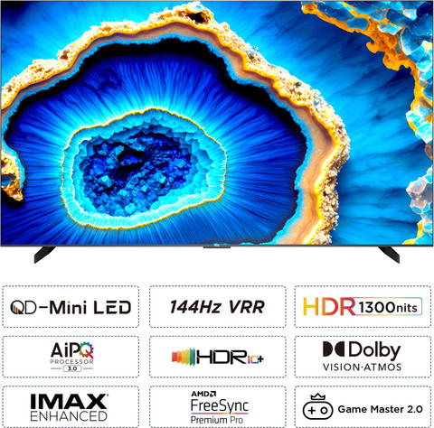 TCL C755 248 cm (98 inch) Ultra HD (4K) Mini LED Smart Google TV