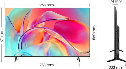 Hisense E7K 108 cm (43 inch) QLED Ultra HD (4K) Smart VIDAA TV