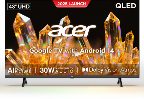 ※売りつくしセール※【美品】acer 43インチ HDR 4K テレビ Acer Ultra V 108 cm (43 inch) QLED Ultra HD (4K) Smart Google TV