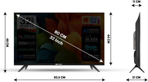 KODAK 80 cm (32 inch) HD Ready LED Smart Android TV with Android KODAK 80 cm (32 inch) HD Ready LED Smart Android TV with Android