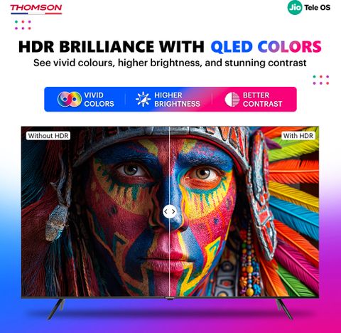 Thomson 80 cm (32 inch) QLED HD Ready Smart JioTele OS TV 2026 Edition with 36W Sound Output 2 Speaker 350 Nits Brightness 400+ free live TV channels 300+ JioGames Web Browser Sports Mode Bezel Less Design (32TJHQ002) - Image 8