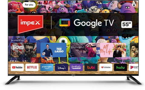 IMPEX 139 cm (55 inch) Ultra HD (4K) LED Smart Google TV with