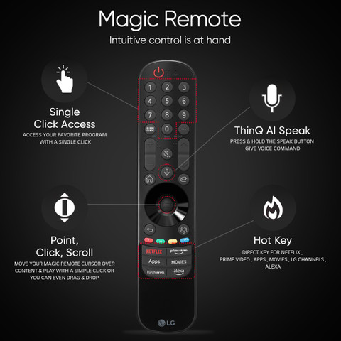 LG QNED 75 139 cm (55 inch) Ultra HD (4K) QNED Smart WebOS TV with