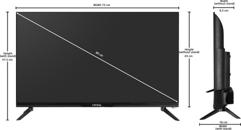 ●BIG FACE TULU OG盤 オリジナル ONIDA 80 cm (32 inch) QLED HD Ready Smart Google TV Online at best