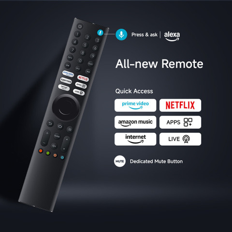 XIAOMI by Mi FX Series cm (55 inch) Ultra HD (4K) LED Smart Fire TV  2025 Edition with Alexa built-in HDR 10 32 GB Storage 30W Dolby Audio 