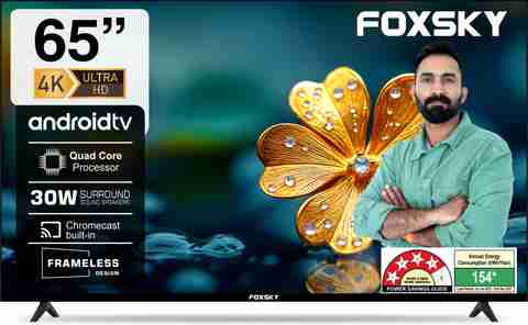 Foxsky 165 cm (65 inch) Ultra HD (4K) LED Smart Android TV Online