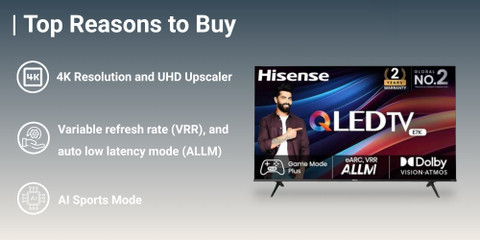Hisense E7K 126 cm (50 inch) QLED Ultra HD (4K) Smart VIDAA