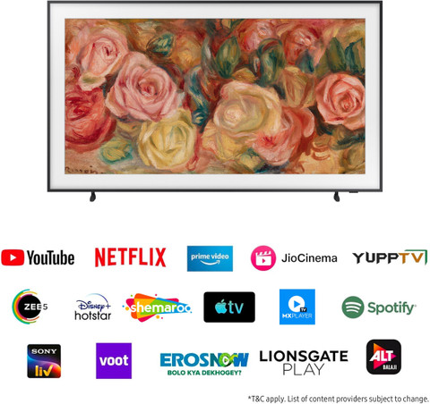 Samsung The Frame 108 cm (43 inch) QLED Ultra HD (4K) Smart Tizen TV with  2024 Model