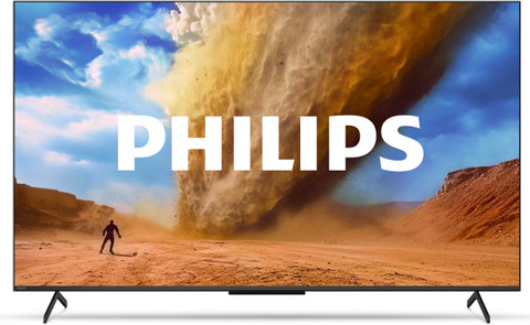 PHILIPS 138 cm (55 inch) QLED Ultra HD (4K) Smart Google TV 2025 Edition  with Dolby Vision HDR 10+ 120Hz Refresh Rate 50W Dolby Atmos