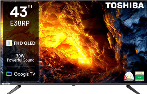 TOSHIBA 108 cm (43 inch) QLED Full HD Smart Google TV 2025 Edition
