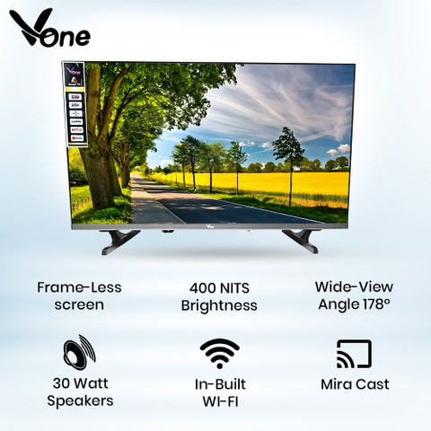 VONE 80 cm (32 inch) Full HD LED Smart Android TV with ONE Online