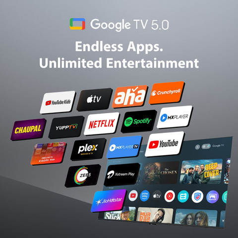 Metz Frameless 108 cm (43 inch) QLED Ultra HD (4K) Smart Google TV 2025  Edition with Dolby Vision, HDR 10+ HLG, Dolby Atmos, HSR-120Hz Refresh  Rate, - Main Image