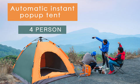 BUCKETLIST ® Person Automatic Pop Up Camping Tent,Hydraulic