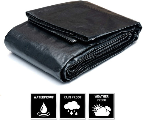 V.K.T.C BLACK TARPAULIN 20X20 FEET 200GSM Tent - For Waterproof