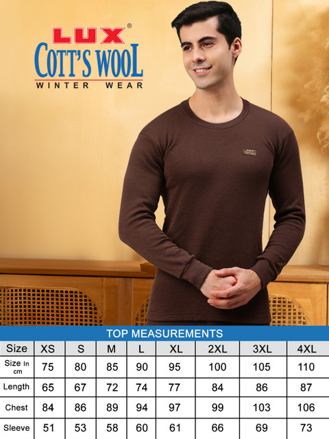 LUX COTT'S WOOL MEN'S UPPER TOP Men Top Thermal Buy LUX COTT'S