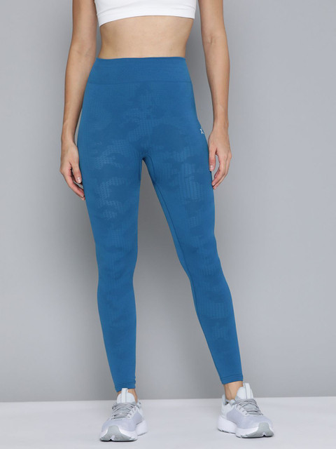 HRX by Hrithik Roshan Solid Women Blue Tights Buy HRX by Hrithik