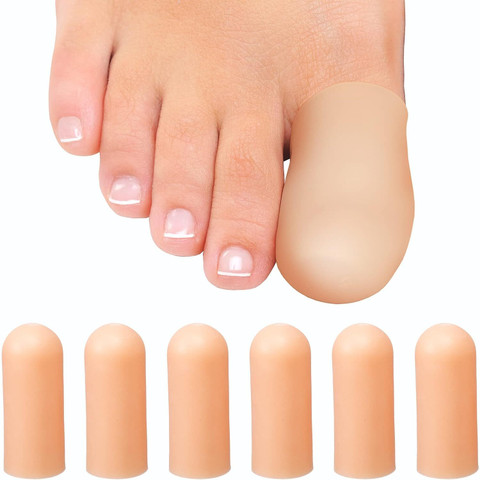 Royalkart 6pcs Silicone Gel Toe Cap, Big Toe Protectors to Provide Relief