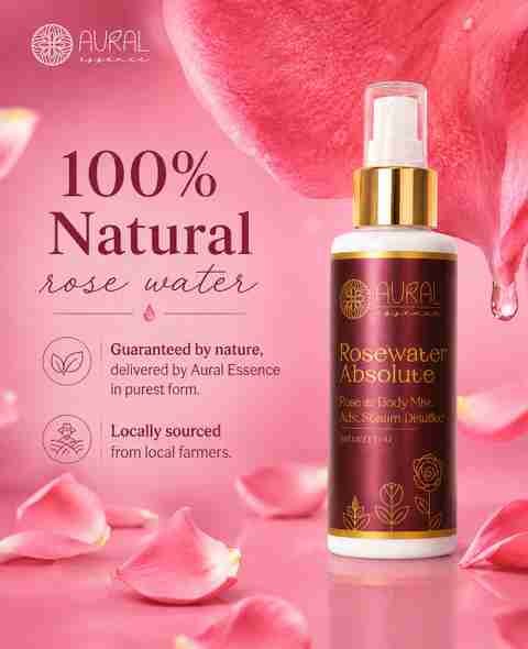 Aural Essence Glow & Heal with 100% Natural Rose water for Men