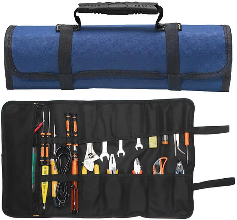 Venzina 22 Pockets Tool Roll Bag Heavy Duty Roll Up Tools Bag - Main Image