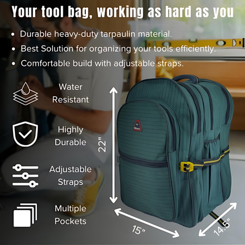 Metrix Heavy Duty Multipurpose Canvas Tool Backpack Organiser